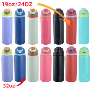China to Canada_16oz/19oz/24oz/32oz Flip Straw Lid Insulated Stainless Steel Sports Owala Style Water Bottle for Laser Engraving_CNPNY