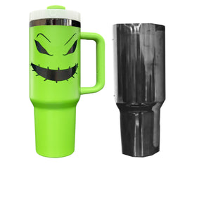China to Canada_40oz Grinch Green Black Mirror underneath H2.0 Powder Coat Tumblers for Laser Engraving _CNPNY