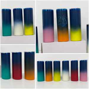 China to Canada_💙20oz Blue Mirror Plate Ombre colors Straight Skinny Tumblers 25pcs for Laser Engraving_CNPNY