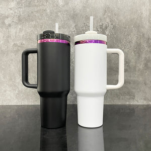 China to Canada_💗💜40oz Purple Pink Mirror Underneath Powder Coat H2.0 Quencher Tumblers _CNPNY