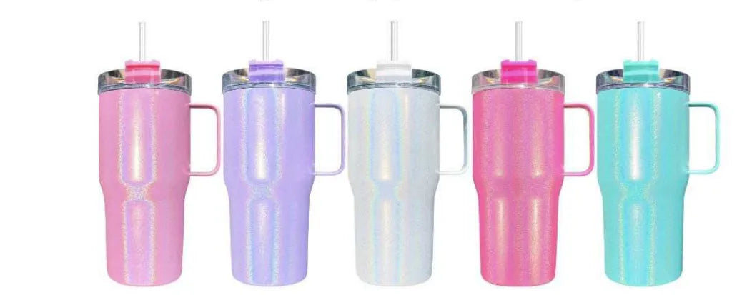 20oz blank sublimation shimmer Kids/Adult Sparkly Stanley-style Tumble –  YPSub