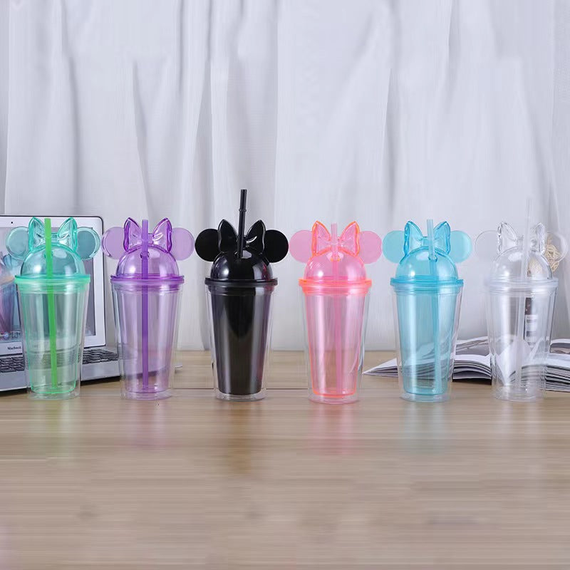 Mickey Mouse Ears Tumbler with Personalized Name Decal - Double