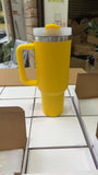 Clearance Sale_💛💛40oz Yellow Color Powder Coat Quencher Tumblers 20pcs for Laser Engraving_CNPNY