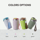16oz 2-in-1 Lid  Coffee Mug Double Wall Stainless Steel Vacuum Travel Mug with Strap_CNPNY