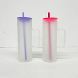 RTS USA_ 20oz Clear Frosted Straight Glass Mugs for Sublimation and UV DTF Wraps_USPNY