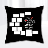 White Black Nine Panel Sublimation Pillow Cover_CNPNY