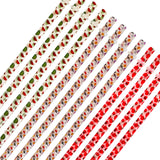 Multiple sizes Straws Resuable Colored Printing Plastic Drinking Straws with sweet patterns 100pcs_CNPNY