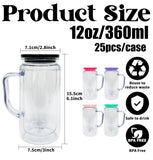 Pre-drilled 12oz/16oz Plastic Acrylic Snow Globe Mugs With Handle 25pcs_CNPNY