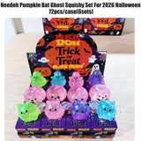 🎃👻🦇72pcs NeeDoh Halloween Pumpkin Bat Ghost Squishy Toys Sets Maltose Slow Rebound Squish Adults Fidget Toys_CNPNY