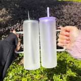 🔥 20oz Clear frosted straight glass mugs for sublimation and UV DTF Wraps_CNPNY