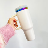 30oz/40oz 🌈Rainbow Plated Tumblers Powder Coat H2.0 Quencher Tumbler_CNPNY