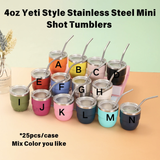 4oz Yeti Style Mini Shot Tumblers Powder Coat Coffee Mugs for Laser Engraving_CNPNY