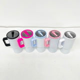 RTS USA_💚🎃20oz Leak Proof Straw Lids Glow in Dark White Blank Sublimation Kids Handle Tumblers 25pcs _USPNY