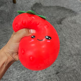 Presale USA_24pcs 12cm Giant Strawberry Squishy Slow Rising Stress Relief Toy Realistic Soft Fruit Squeeze Fidget Sensory Toy_USPNY