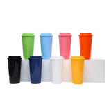 16oz Macaron colors single wall coffee mugs plastic tumbler _CNPNY