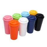 16oz Macaron colors single wall coffee mugs plastic tumbler _CNPNY