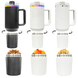 🔥40oz 2 in 1 Rainbow underlayer Quencher tumbler with Snack Storage Compartment  _CNPNY