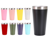 16oz Tapered Powder Coat Ice Coffee Wine Tumbler Mugs 50pcs For Laser Engraving_CNPNY