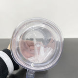 20oz Snow Globe Double Walled Plastic Mason Jars with Handle_CNPNY