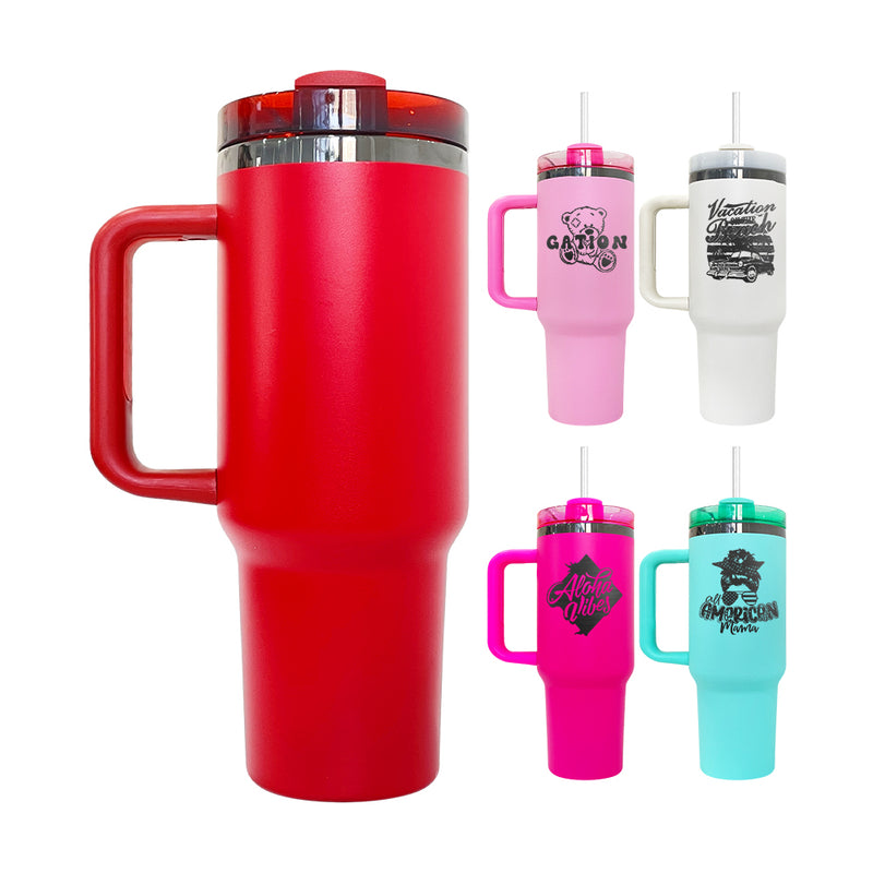 40oz Black Mirror Underneath Powder Coating Quencher Tumblers 20pcs a case_CNPNY