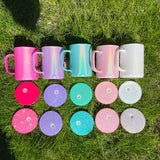 RTS USA_17oz sublimation shimmer glitter mugs with Bling lids_USPNY
