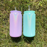 RTS USA_16oz shimmer sublimation glass tumblers with PP lids ship from US warehouse_USPNY