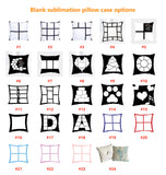 White Black Nine Panel Sublimation Pillow Cover_CNPNY