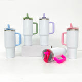 RTS USA_💚🎃40oz Glow In Dark Protour Lids White Sublimation Leak Proof Quencher Tumblers 20pcs _USPNY