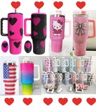 40oz Rhinestone bling tumblers Ombre colors Stanley style Bling Tumbler_CNPNY