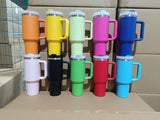 Clearance Sale_💛💛40oz Yellow Color Powder Coat Quencher Tumblers 20pcs for Laser Engraving_CNPNY