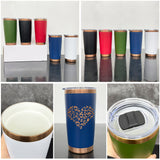 20oz Ceramic Lined Copper Plated  Powder Coat Coffee Mugs with Magnetic Slide Lids 25pcs For Laser Engraving_CNPNY