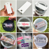 White Blank 40oz Stanley cups acrylic Name Plates Stanley tumbler straw toppers tumbler tags_CNPNY