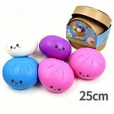 Presale USA_8pcs Jumbo 25cm Soft Sensory Giant Dumpling Squishy Steamed Bun Stress Relief Fidget Toy with Mystery Blind Box for Kids_USPNY