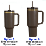 Presale USA_40oz Chocolate Mirror Gold Underneath Quencher Tumbler with Colored Straw_USPNY