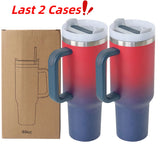 RTS USA_40oz Red Blue Ombre Painted Quencher Tumblers 20pcs For Laser Engraving_USPNY