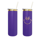 💜 20oz Mirror Gold Underneath Dark Purple Colors Powder Coat Straight Tumblers 25pcs Pack_CNPNY