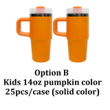 🍬🎃14oz/40oz Black Mirror Underneath Halloween Colors Powder Coat Tumblers for Laser Engraving_CNPNY
