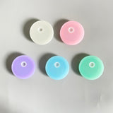Plastic lids for 16oz/20oz sublimation glass cans 5 colors mixed_CNPNY