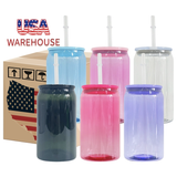 RTS USA_🔥16oz/20oz Colored Acrylic Libbey Plastic Can with Straw for Vinyl/UV DTF sticker_USPNY