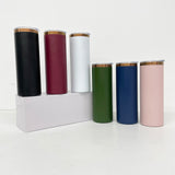 🖤💙❤️20oz Brushed Copper Plate Powder Coat Straight Skinny Tumblers 25pcs for Laser Engraving_CNPNY