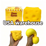 Presale USA_72pcs 7.5cm Small Size Cheese Squishy Stress Relief Original Sensory Food Squishy Stress Relief Fidget Toy_USPNY