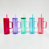 RTS USA-20oz Blank Sublimation Jelly Color Straight Tall Beverage Glass Mugs 26thApril ship from US warehouse _CNPNY