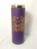 Presale USA_💜 20oz Mirror Gold Underneath Dark Purple Colors Powder Coat Skinny Tumblers 25pcs_USPNY