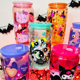RTS USA_16oz Colored Jelly blank sublimation glass cans in candy colors with PP lids_USPNY
