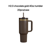 40oz Chocolate Mirror Gold Underneath Quencher Tumbler with Colored Straw_CNPNY