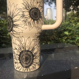 30oz/40oz Stanley-style UV Sunflower print tumblers_CNPNY