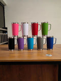 20oz/30oz Yeti-style powder coated stainless steel mugs with handle_CNPNY