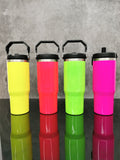 💚Neon colors 30oz Flip Straw water bottles Blank sublimation Kids tumblers _CNPNY