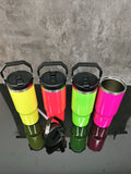 💚Neon colors 30oz Flip Straw water bottles Blank sublimation Kids tumblers _CNPNY