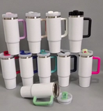 Optional 30oz/40oz H2.0 White Sublimation Tumblers With Colored Handles_CNPNY